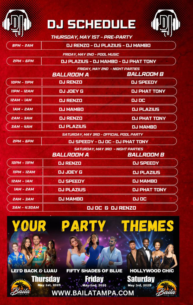 DJ Schedule Day 2